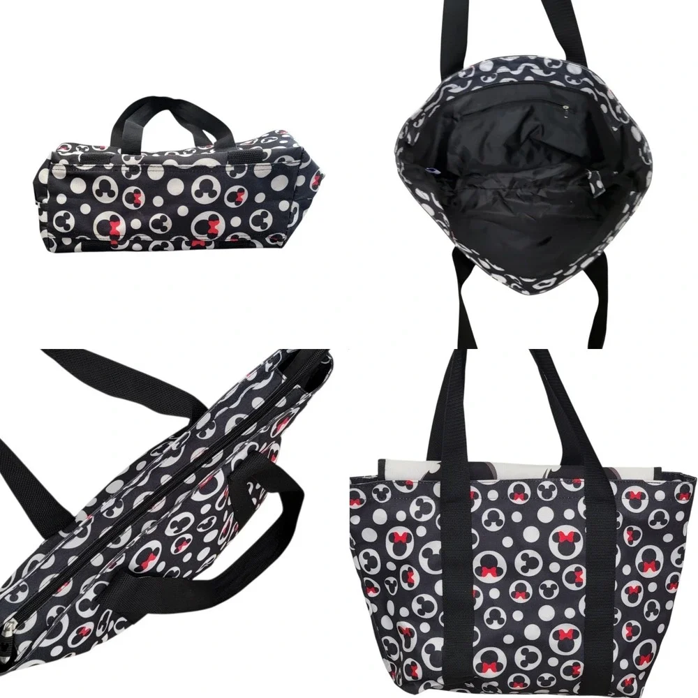 Disney Mickey Mouse Bag Set 3 Piece Tote Crossbody‎ Purse Laptop Sleeve Black
